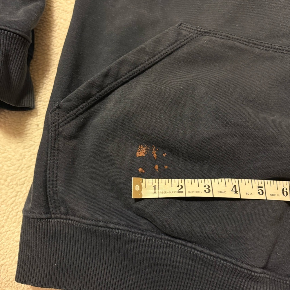 Carhartt Men's Blue Fleece Original Fit Hoodie Sweatshirt - Picture 7 of 11